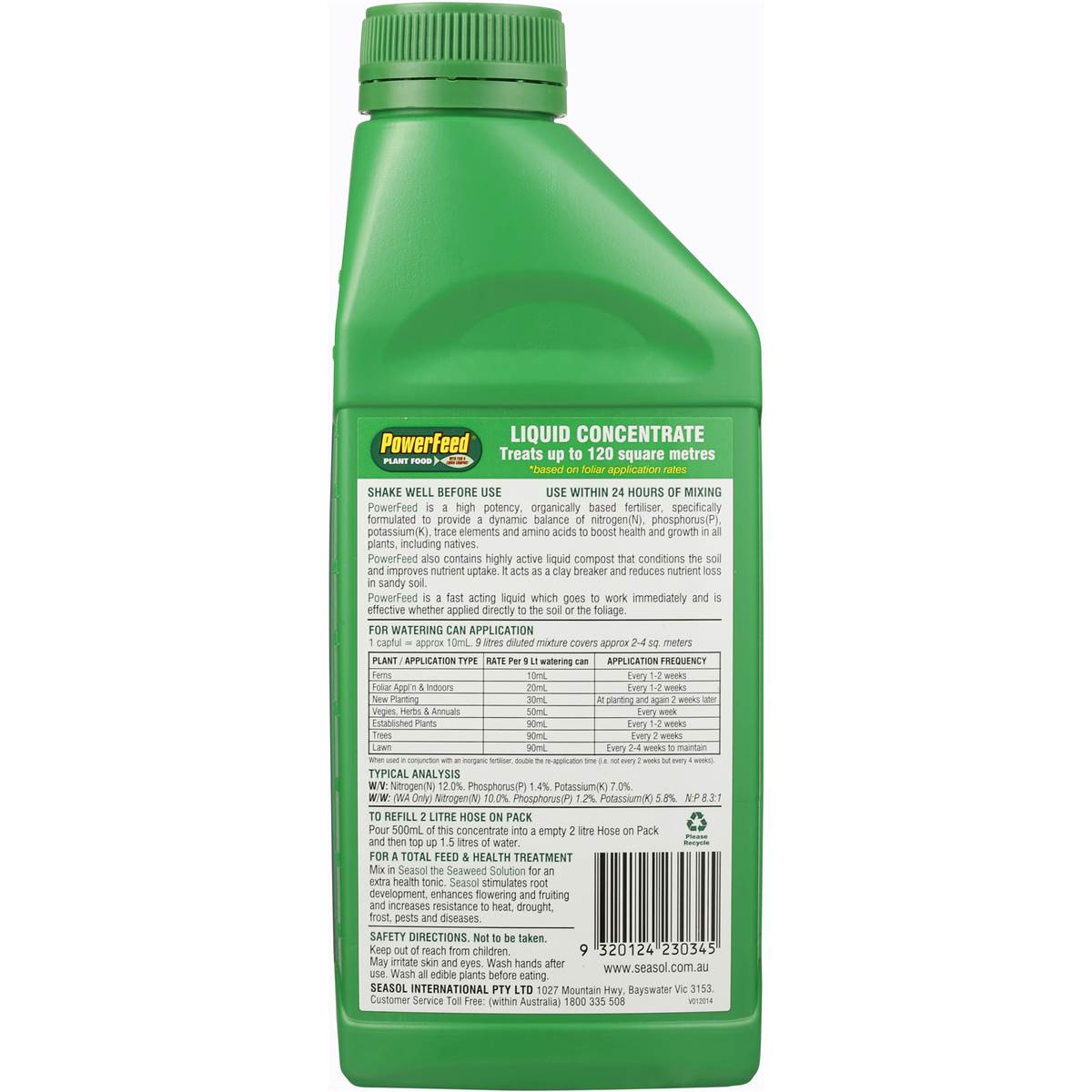 Seasol Garden Powerfeed Fertiliser 600ml Woolworths