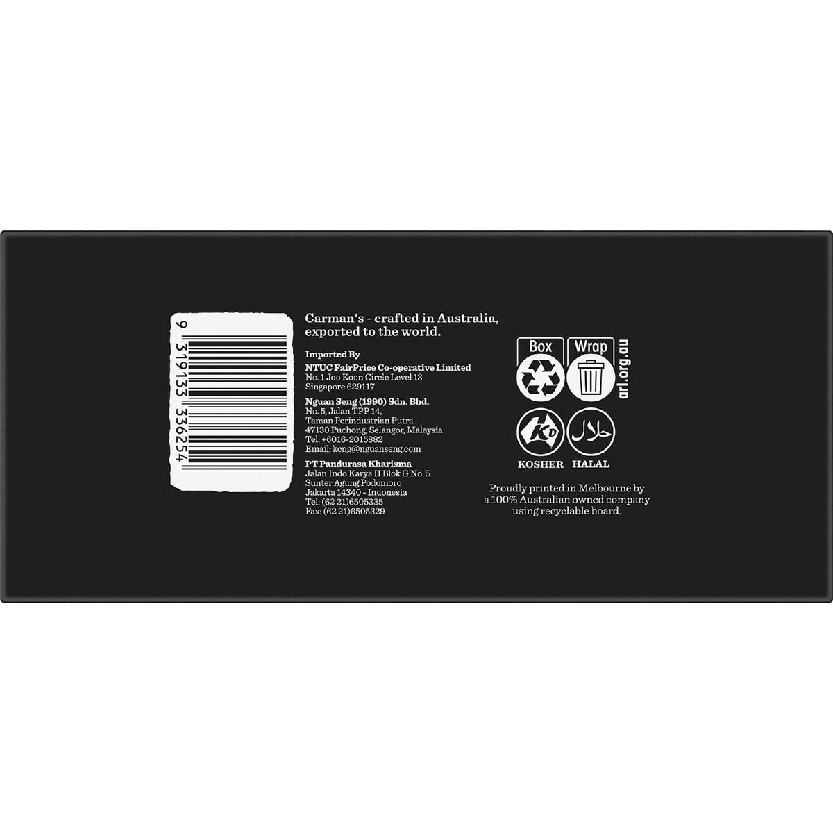 Carman s protein bars double dark choc with belgian chocolate 10 pack