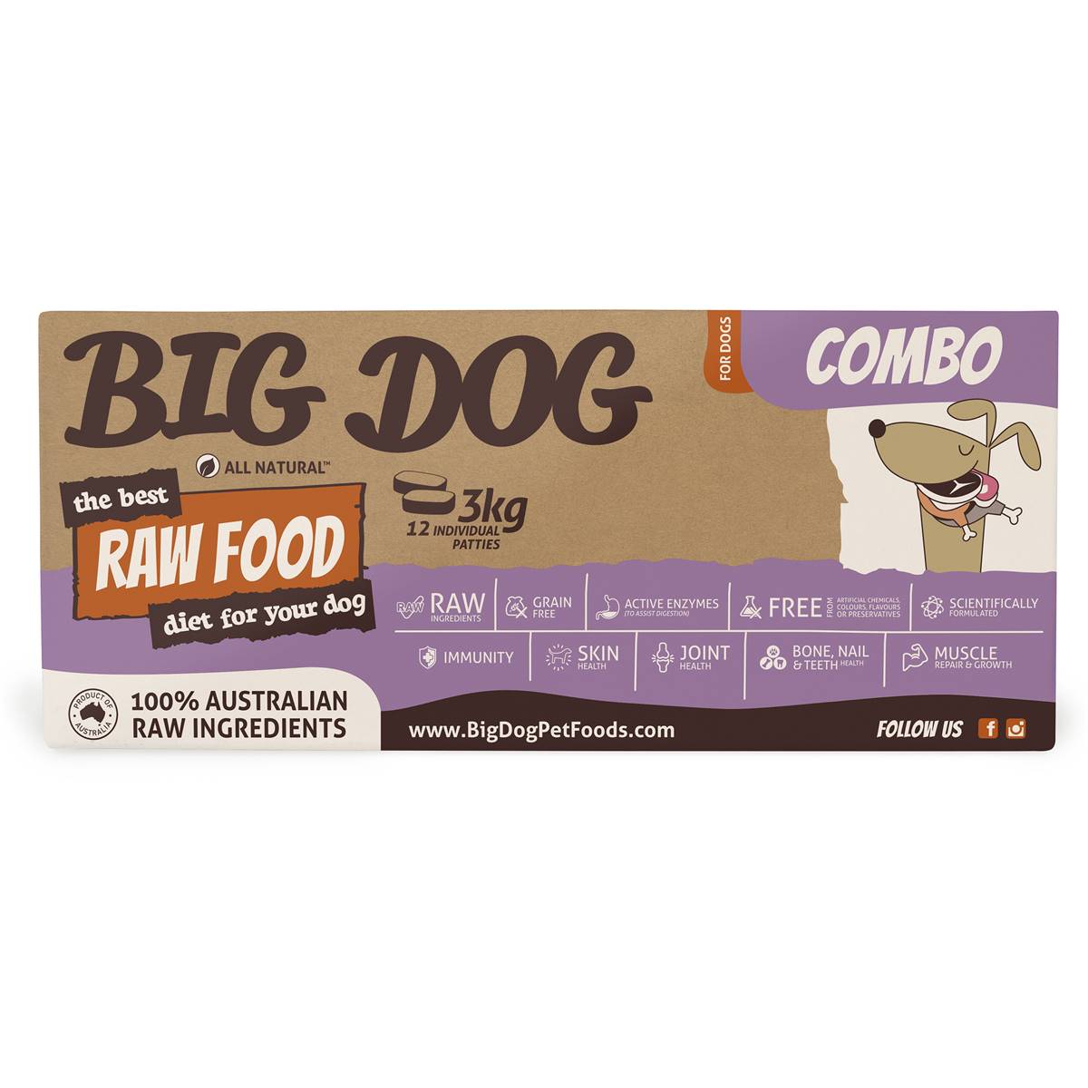 Big Dog Frozen Combo Dog Food 250gx 12 Pack Woolworths