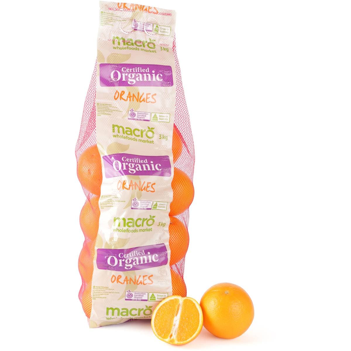 Macro Navel Oranges Organic 3kg Bag Woolworths