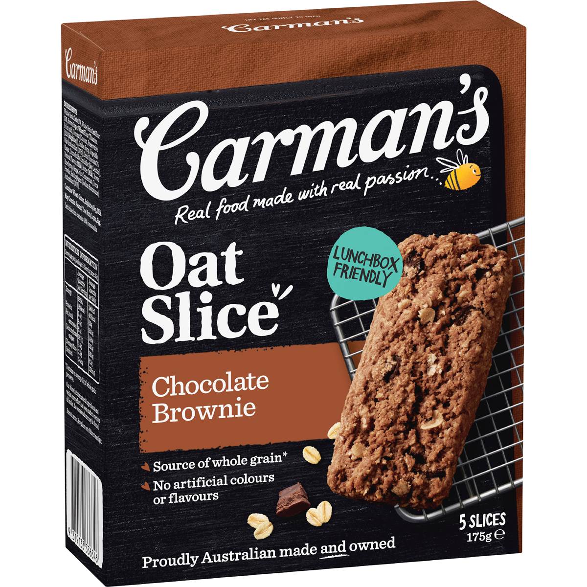 Carman's Oat Slices Belgian Choc Brownies 5 pack