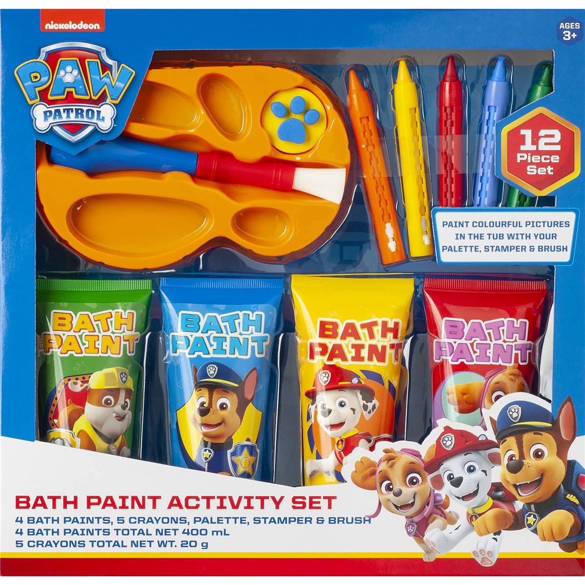 Paw Patrol Bath Paint Activity Set Each Woolworths