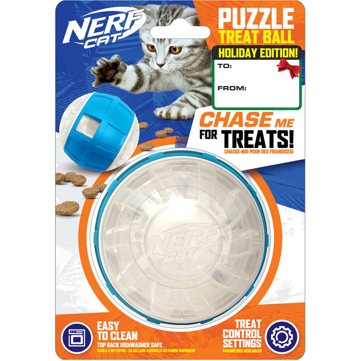 Nerf Cat Exo Feeder Treat Ball Each Woolworths