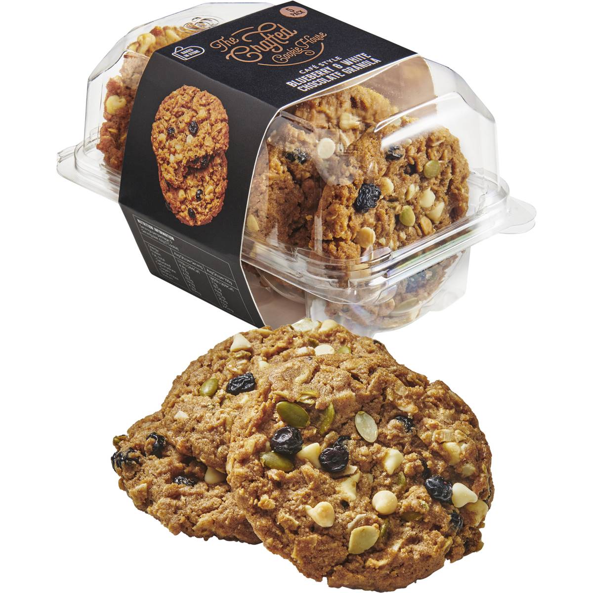 The Crafted Cookie House Blueberry & White Chocolate Granola Cookies