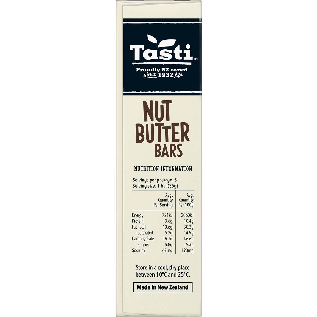 Tasti Nut Butter Bars Peanut Butter & Chocolate 5 Pack Woolworths