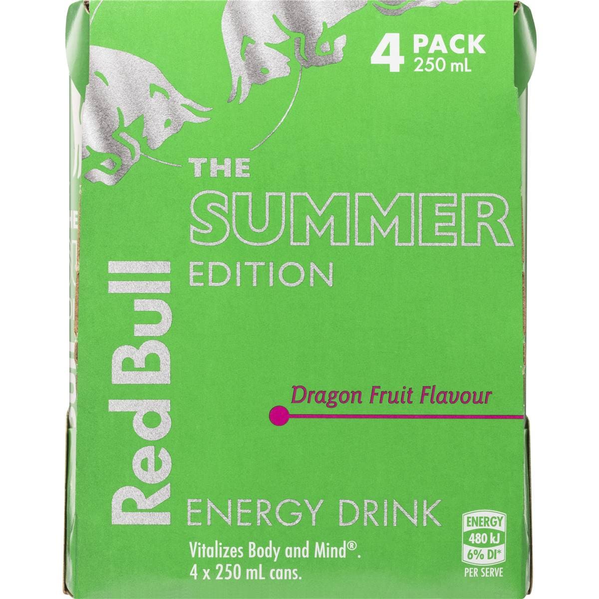 Red Bull The Summer Edition Dragon Fruit Flavour Energy Drink 250ml X4