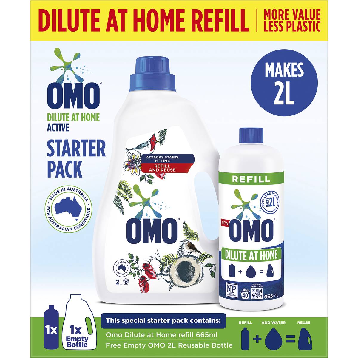Omo Dilutable Combo Pack Active 
