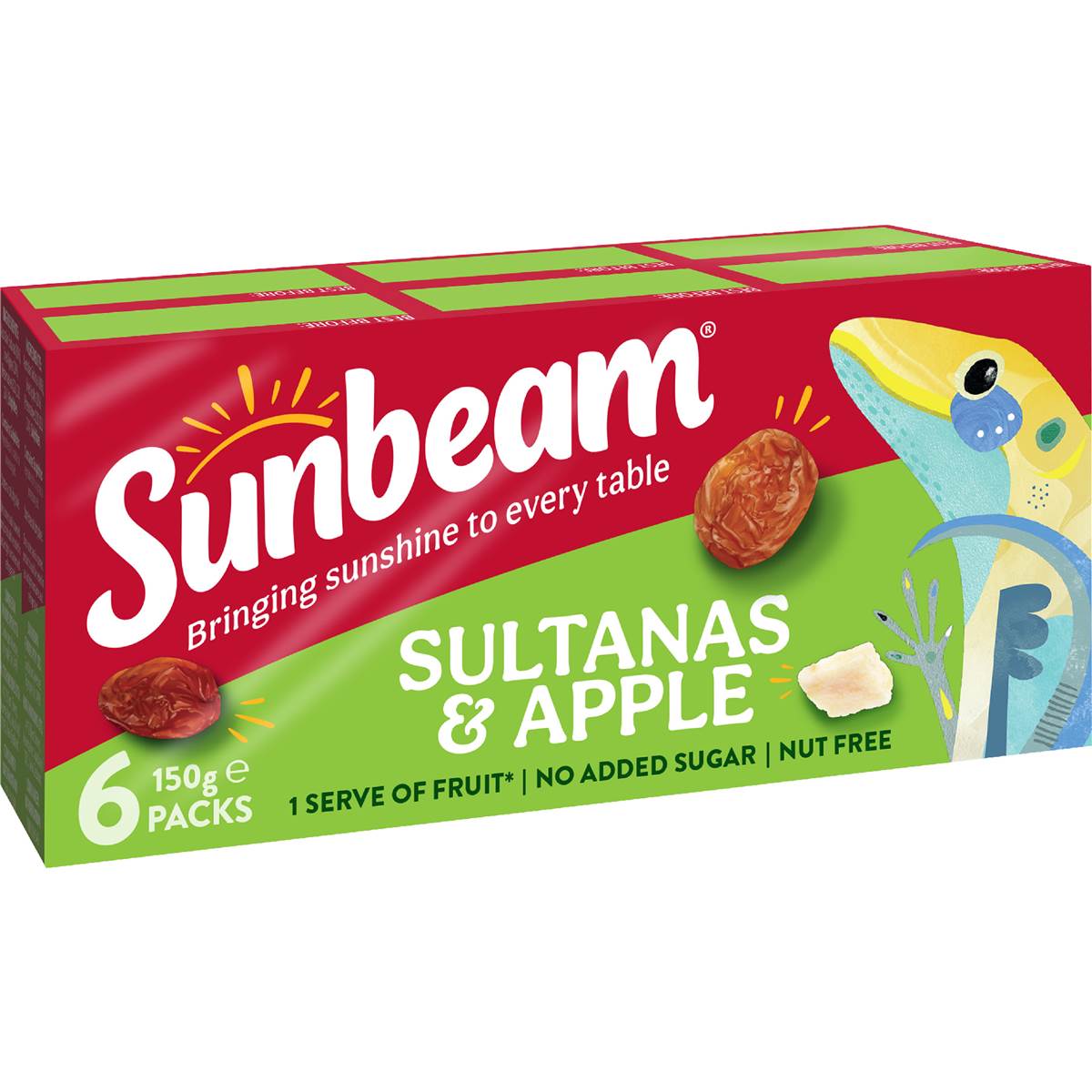 Sunbeam Sultanas & Apple 6 pack