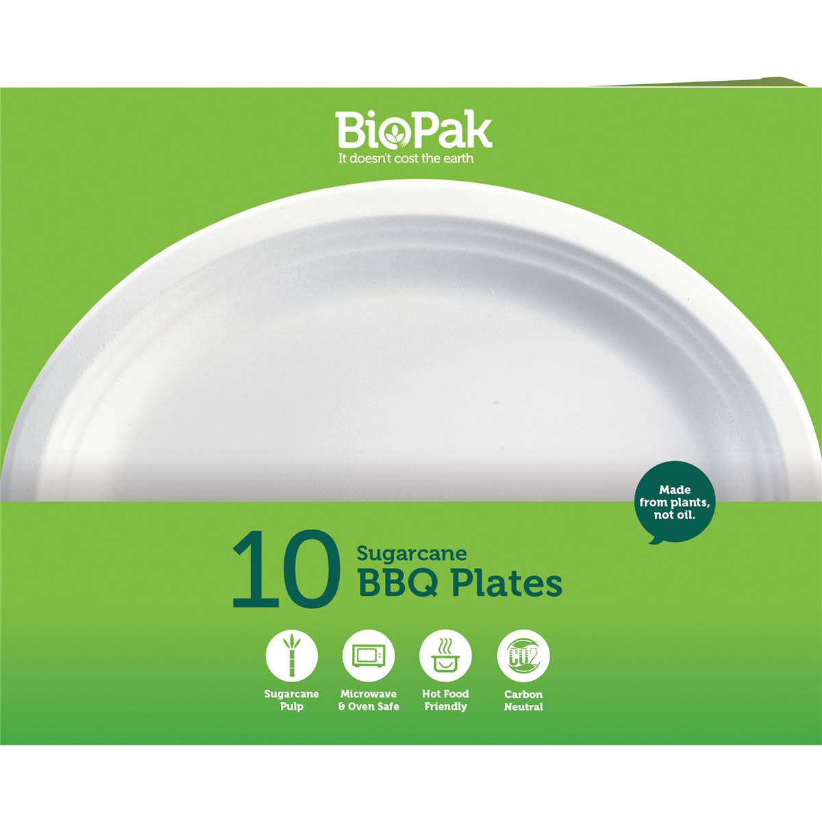 Biopak Sugarcane Bbq Plates 10 Pack Woolworths