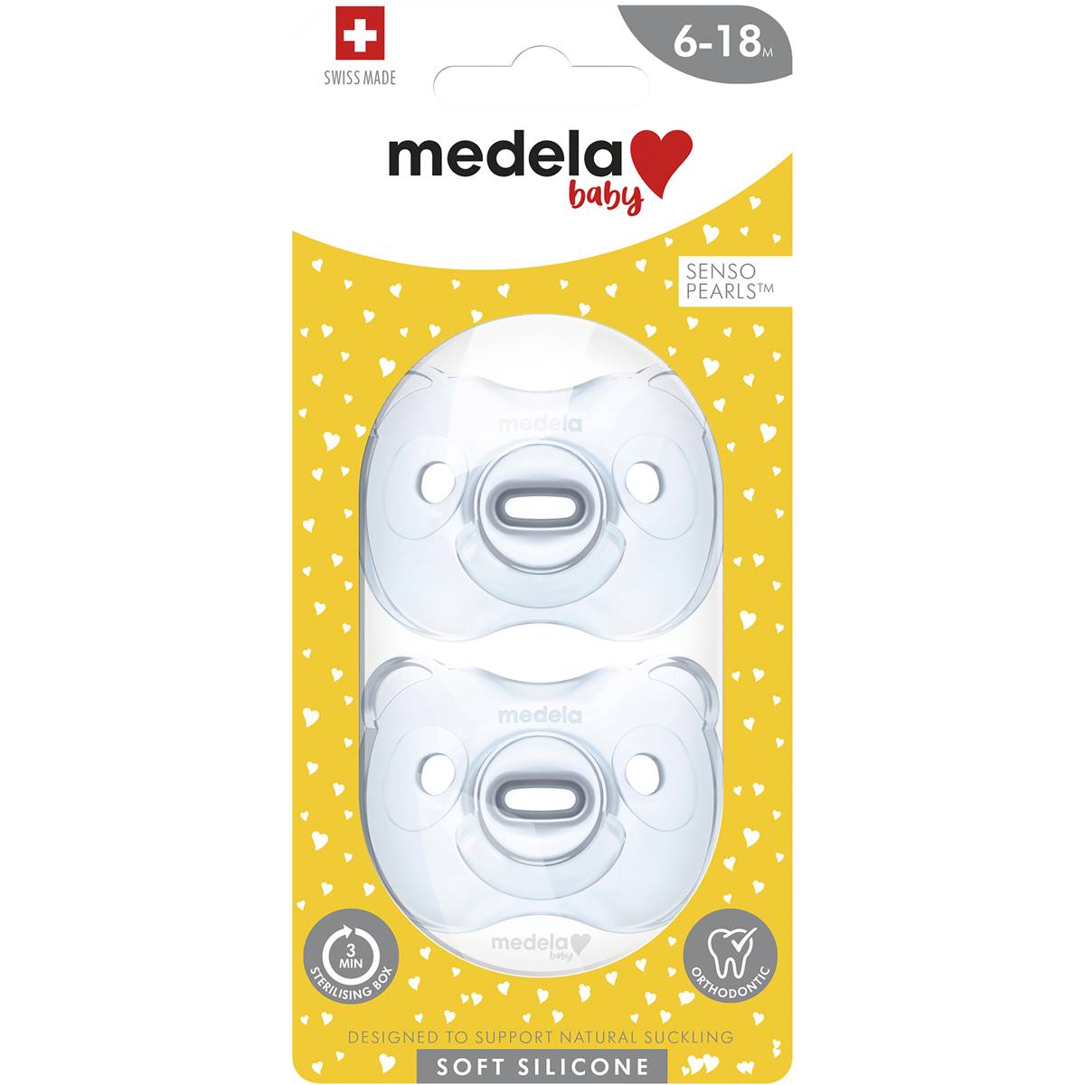Medela Soft Silicone Soother Unisex 6-18 Months Assorted