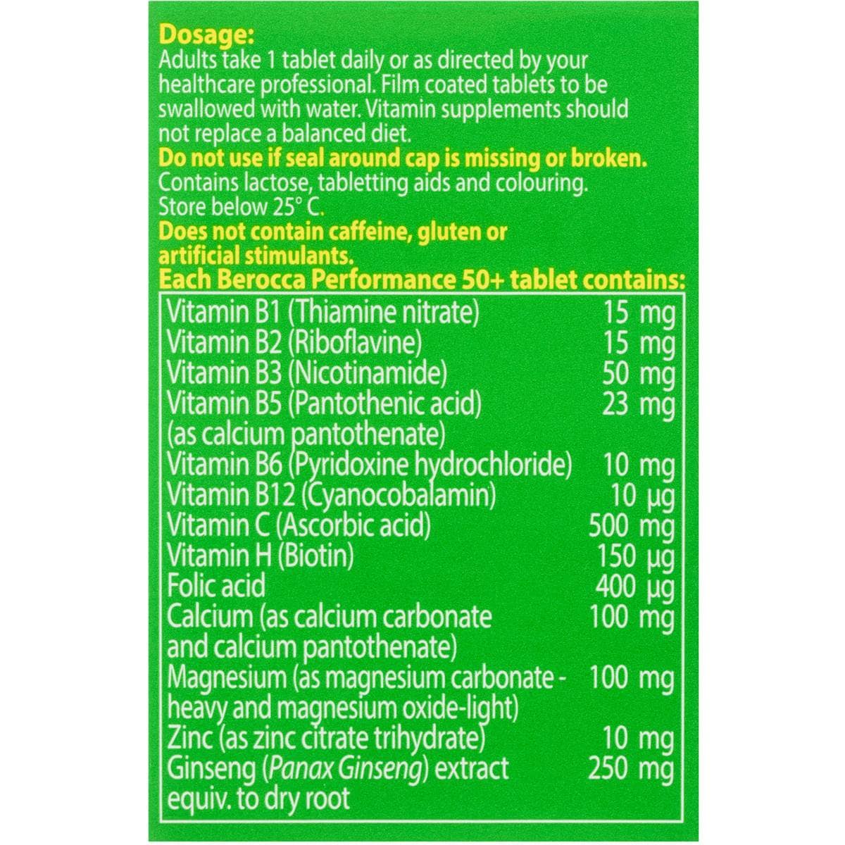 Berocca Performance Tablets 30pk Woolworths