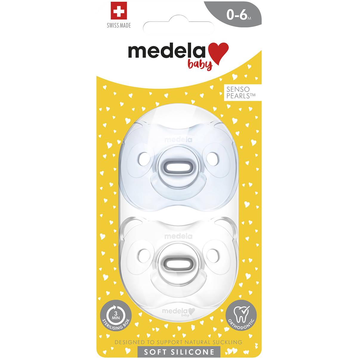 Medela Soft Silicone Soother Unisex 0-6 Months Assorted