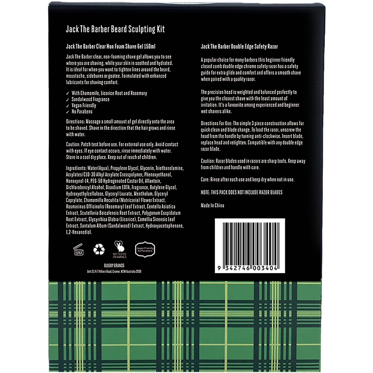 Jack The Barber Beard Sculpting Kit Each Woolworths