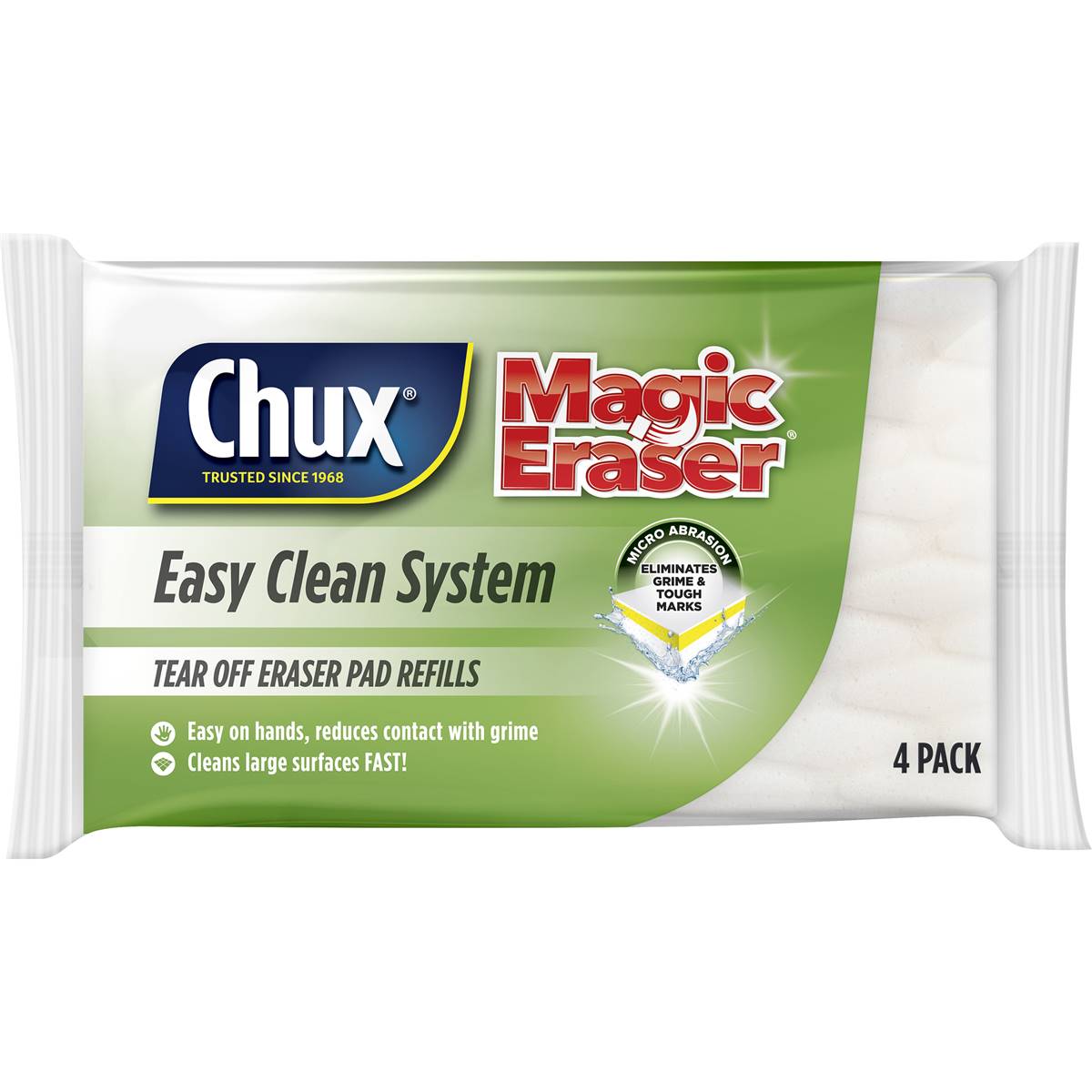 Chux Magic Eraser Easy Clean Refill 4 Pack Woolworths