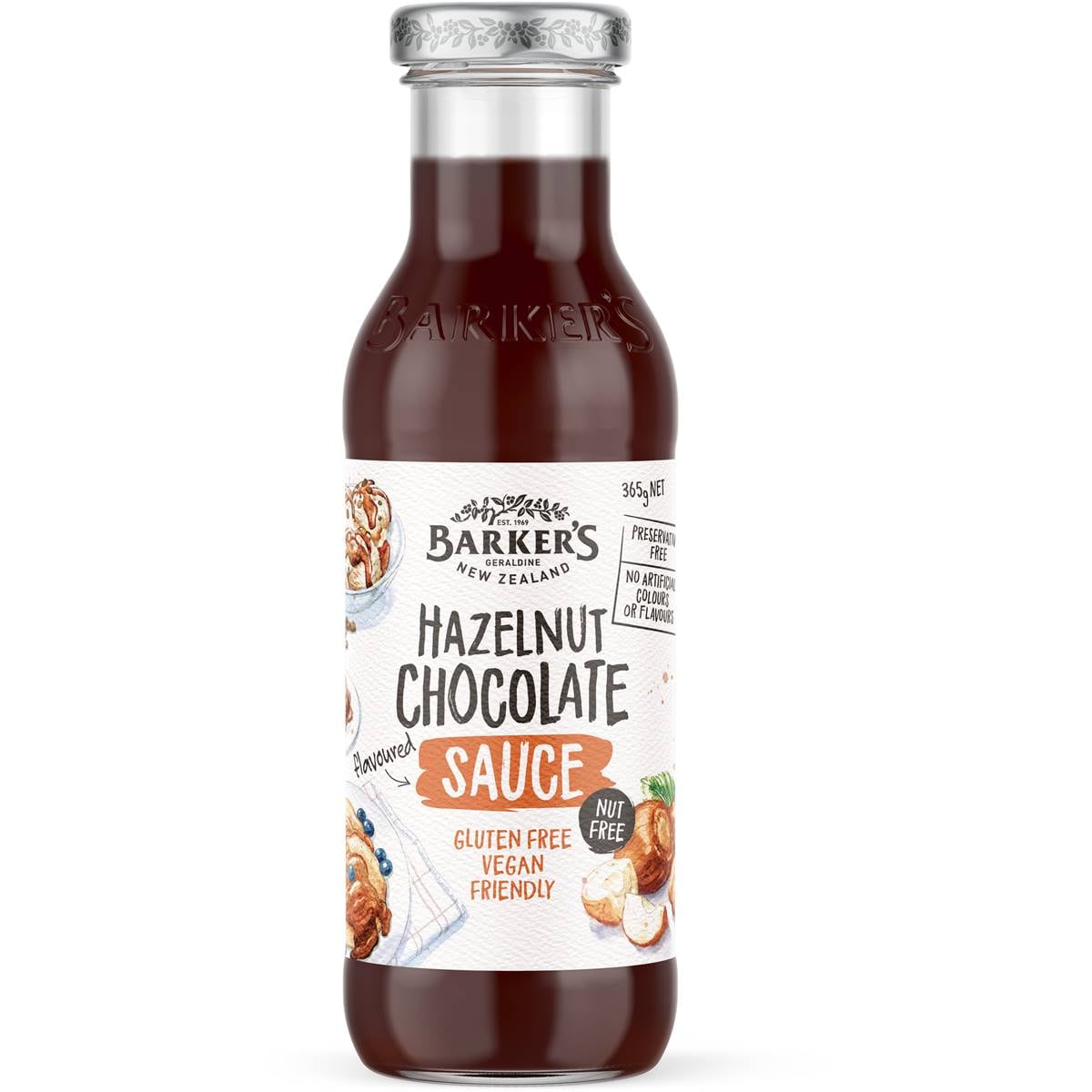 Barker's Hazelnut Chocolate Sauce 365g Woolworths