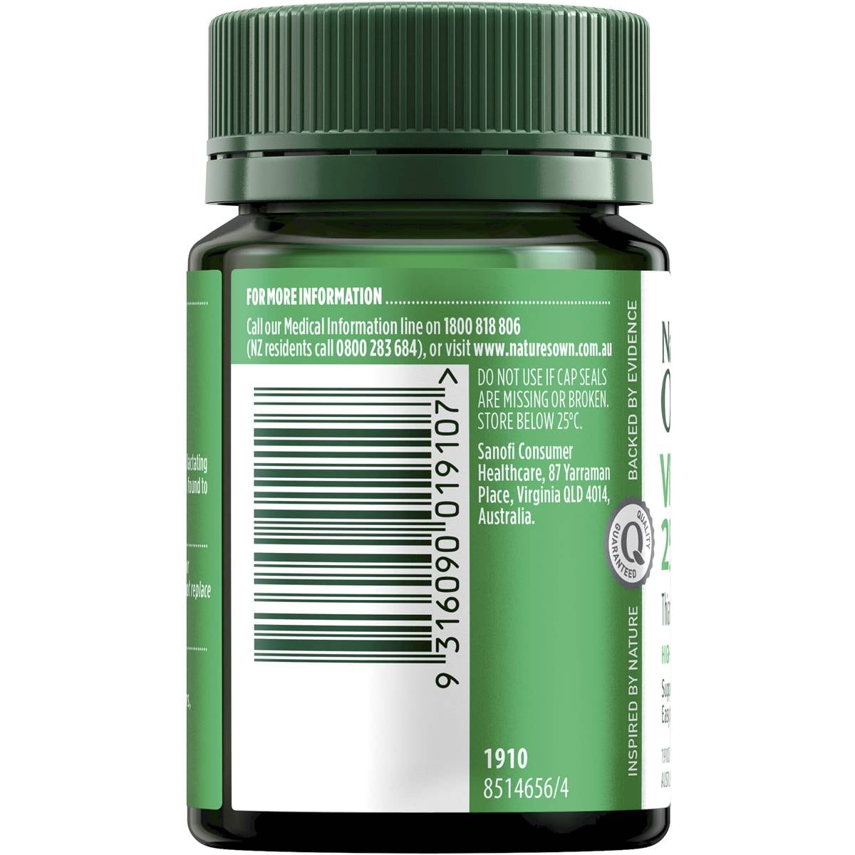 Nature's Own Vitamin B1 250mg 75 Pack Woolworths