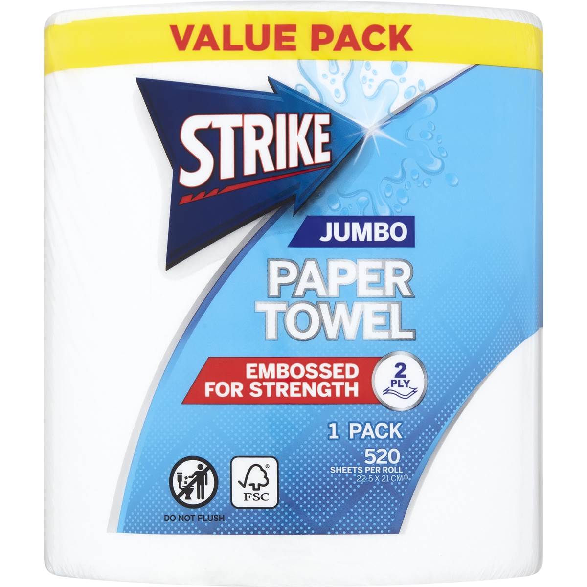Strike Jumbo Paper Towel 520 Sheets Each Woolworths