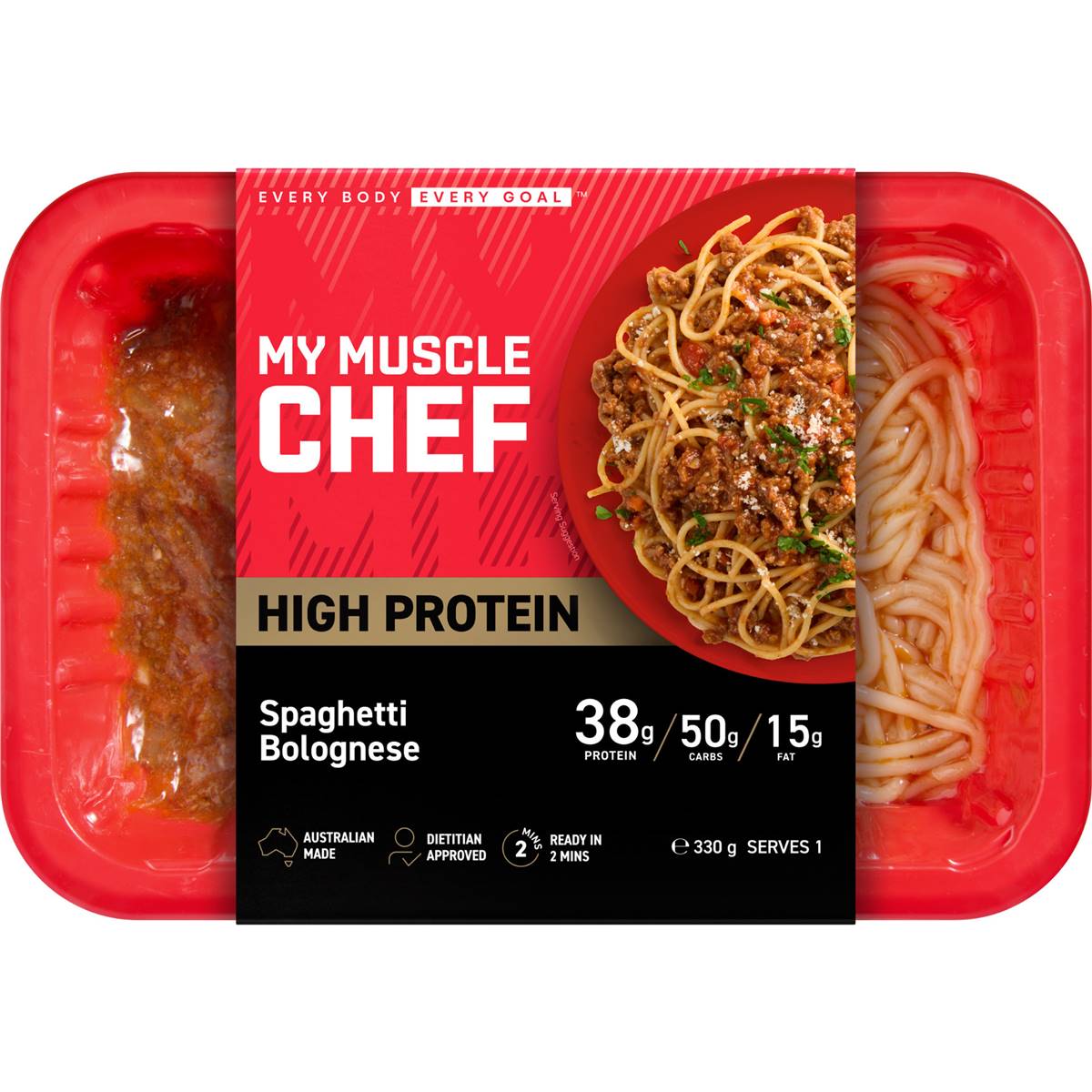 My Muscle Chef Spaghetti Bolognese 330g Woolworths