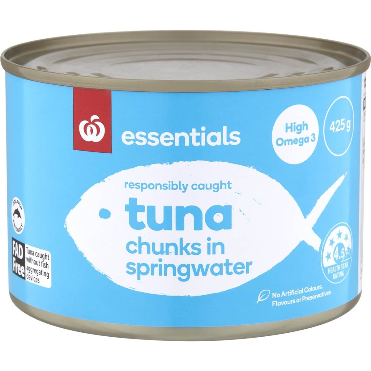 Essentials Tuna Chunks In Spring Water 425g Woolworths