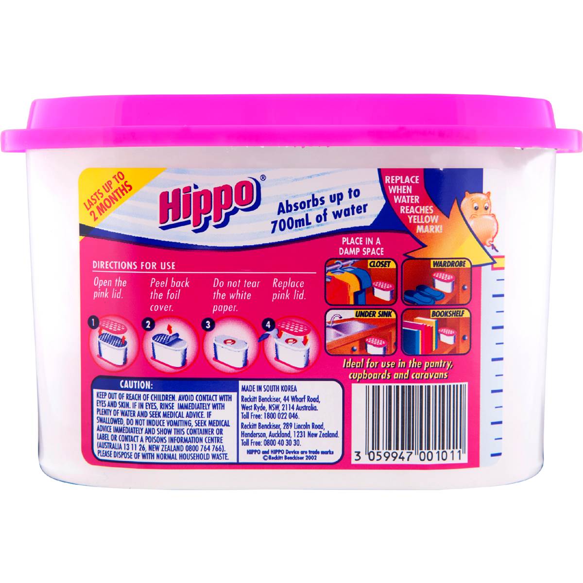 Hippo Closet Dehumidifier Container Small Spaces 300g Woolworths