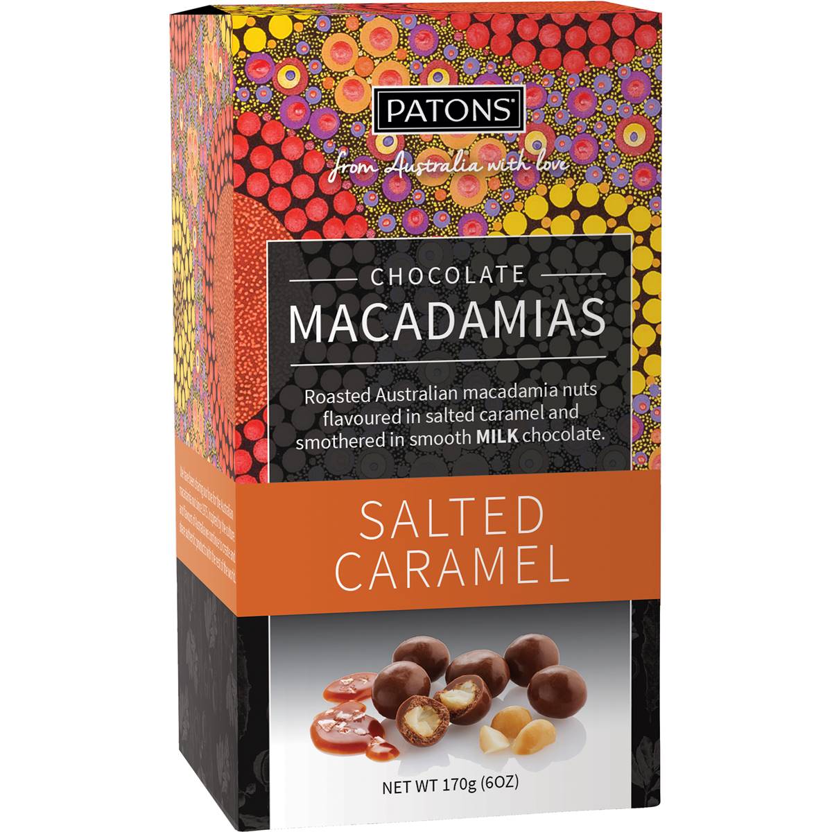 Paton's Salted Caramel Chocolate Macadamias 170g Woolworths