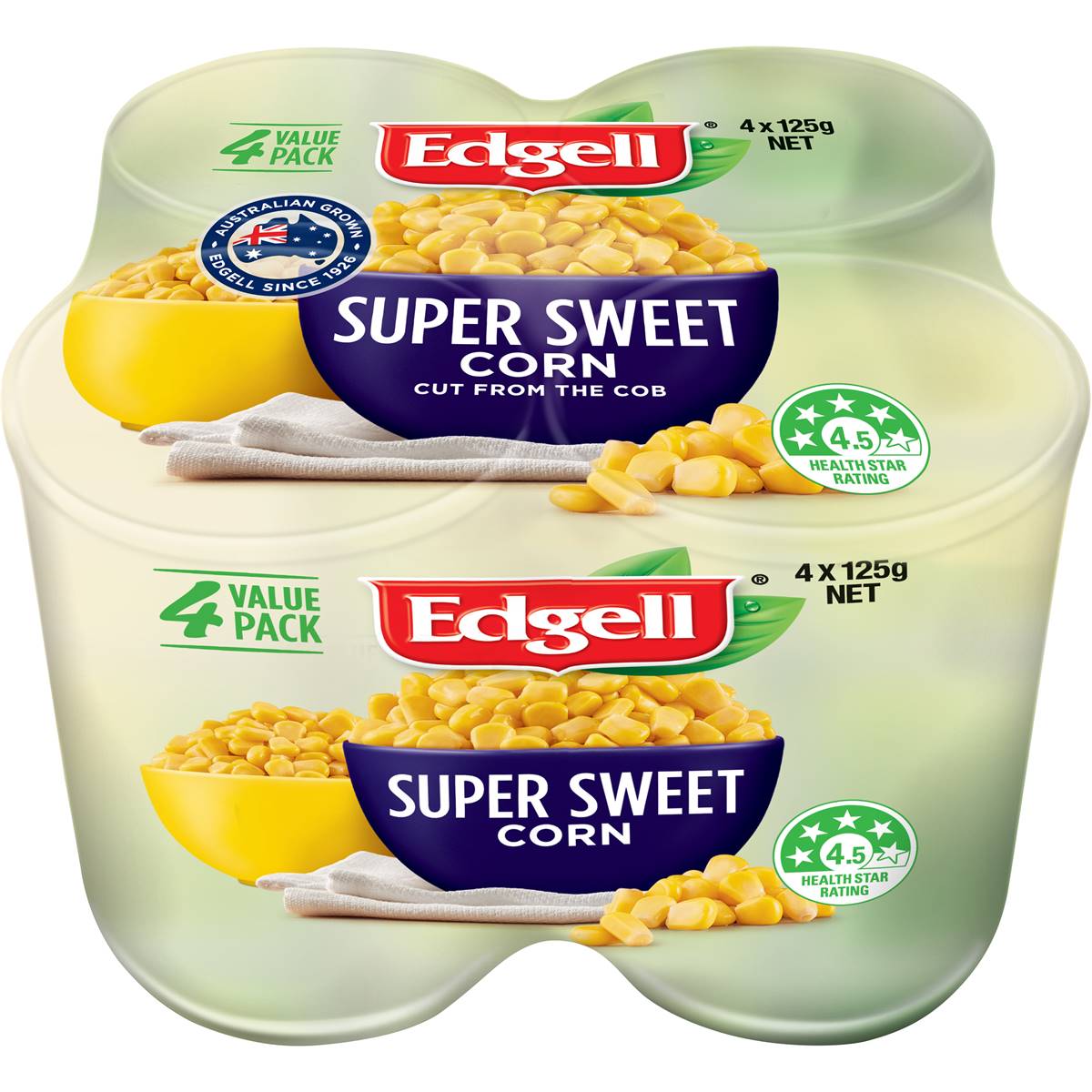 Edgell Australian Super Sweet Corn Kernels 125g X4 Pack Woolworths