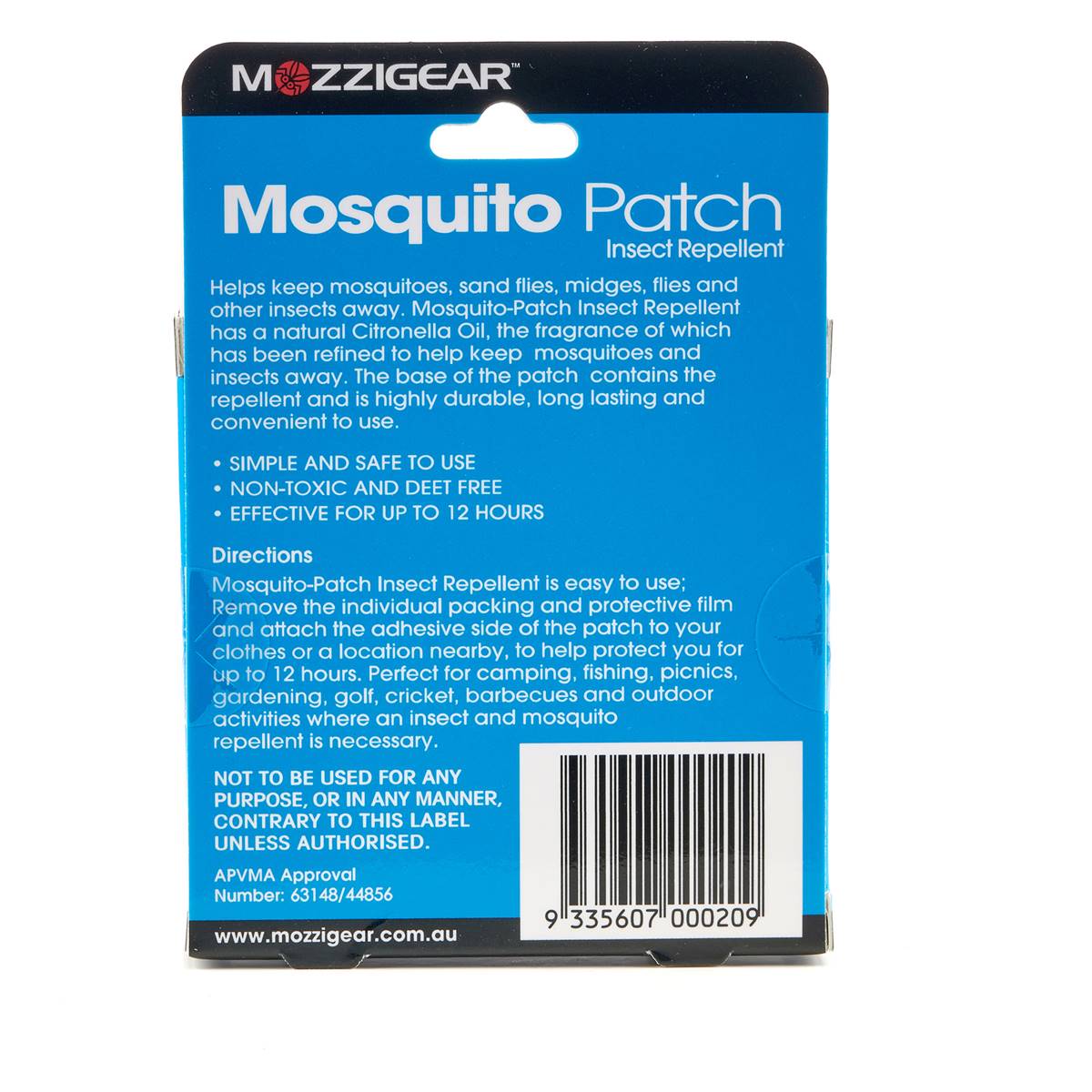 Mozzigear Mosquito Patch Insect Repellent 10 Pack Woolworths