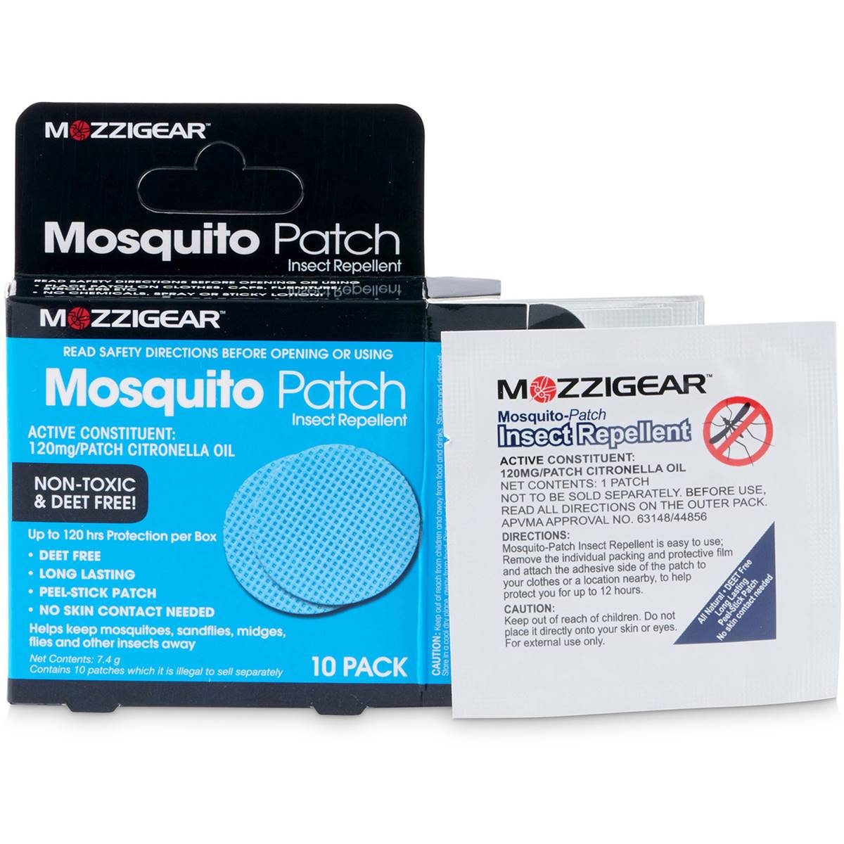 Mozzigear Mosquito Patch Insect Repellent 10 Pack Woolworths