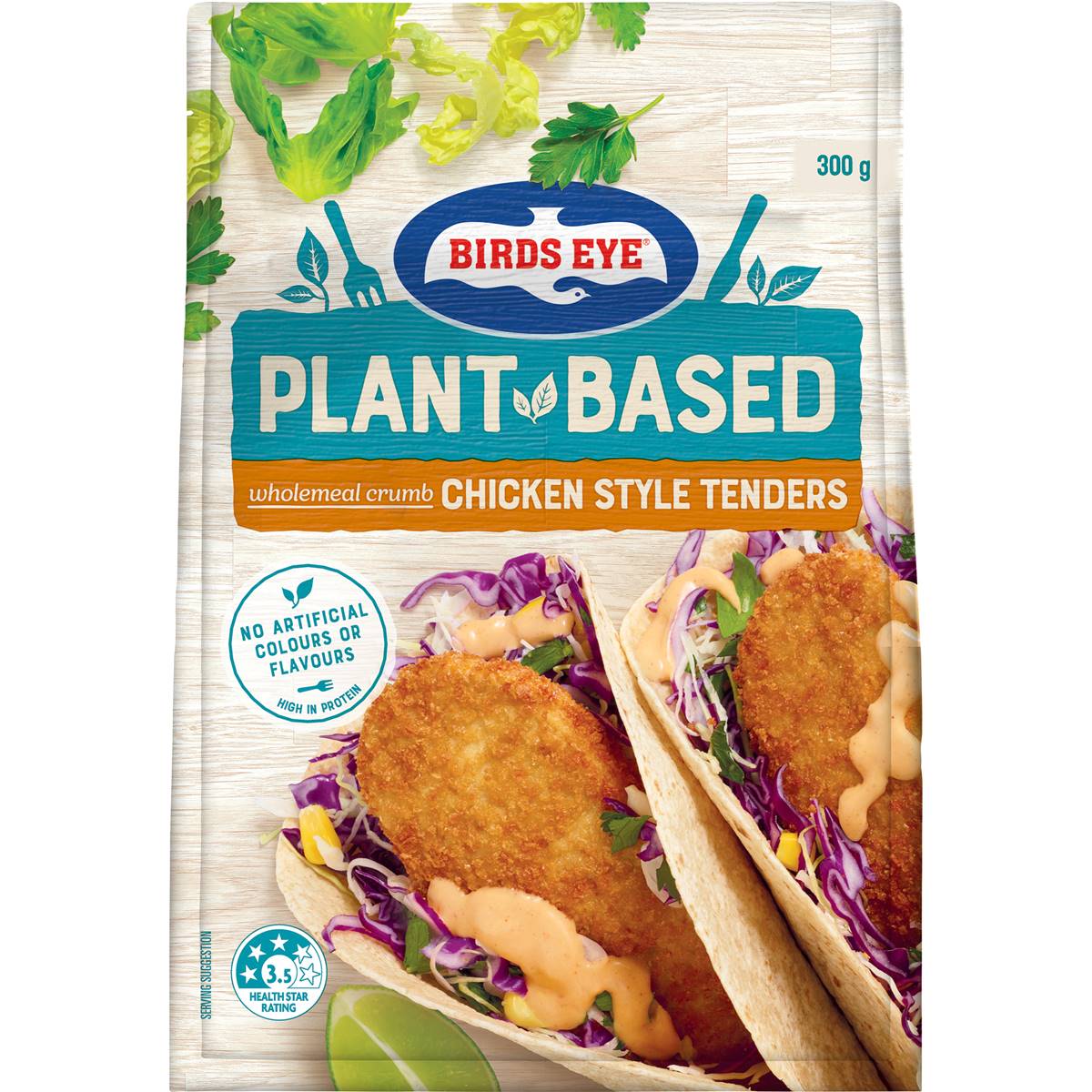 Birds Eye Plant Based Wholemeal Crumb Chicken Tenders 300g Woolworths