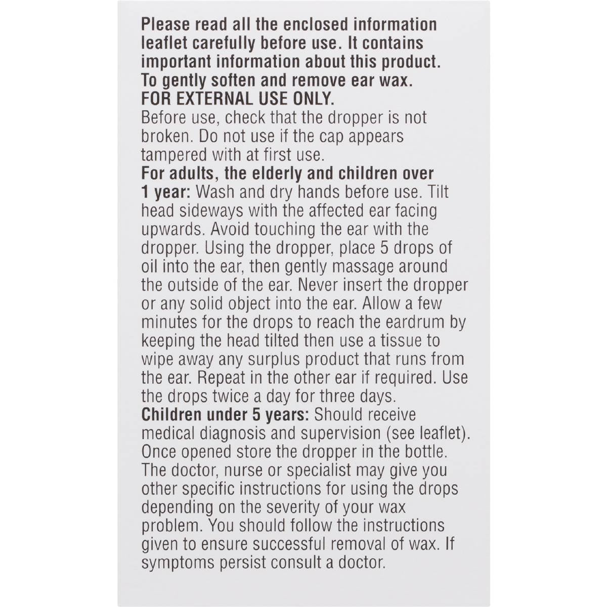 Cerumol Wax Removal Ear Drops 10ml Woolworths