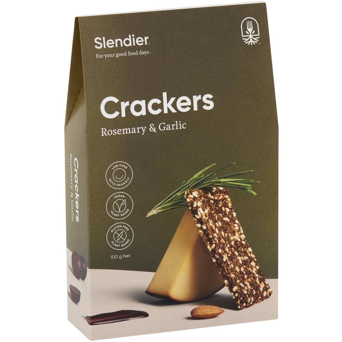 Slendier Crackers Rosemary Garlic 100g Woolworths