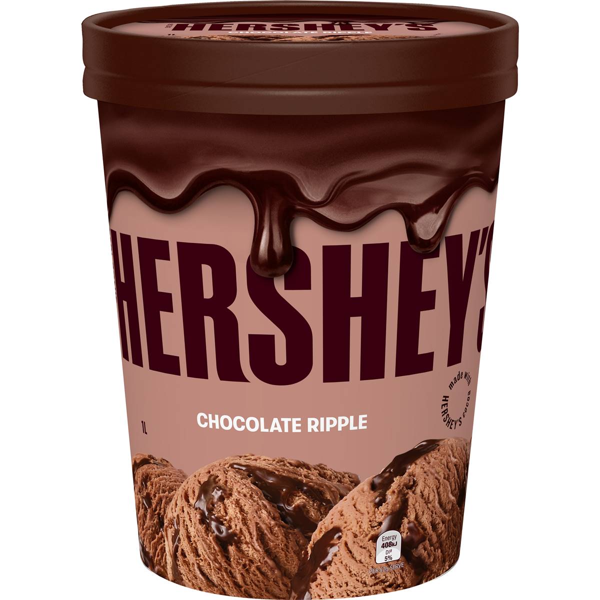Hershey's Chocolate Ripple Tub 1L
