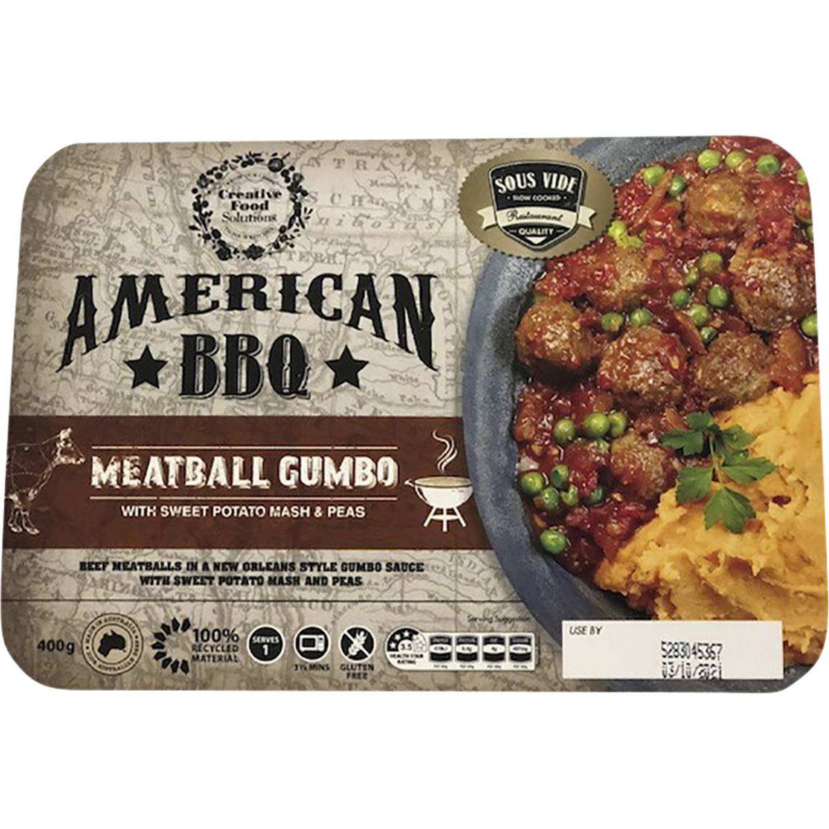 Creative Foods American Bbq Meatball Gumbo 400g Woolworths