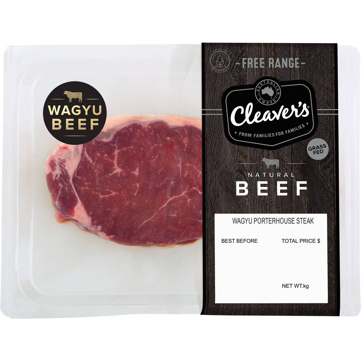 Cleaver's Wagyu Porterhouse Steak 220g Woolworths