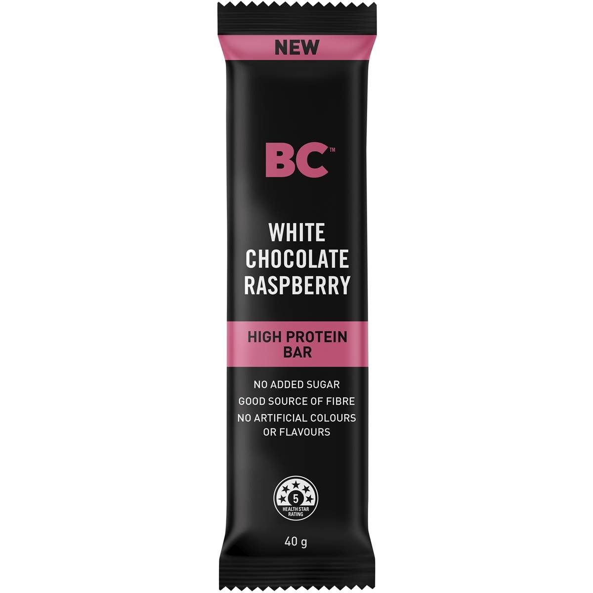 BC Snacks White Chocolate Raspberry High Protein Bar 40g