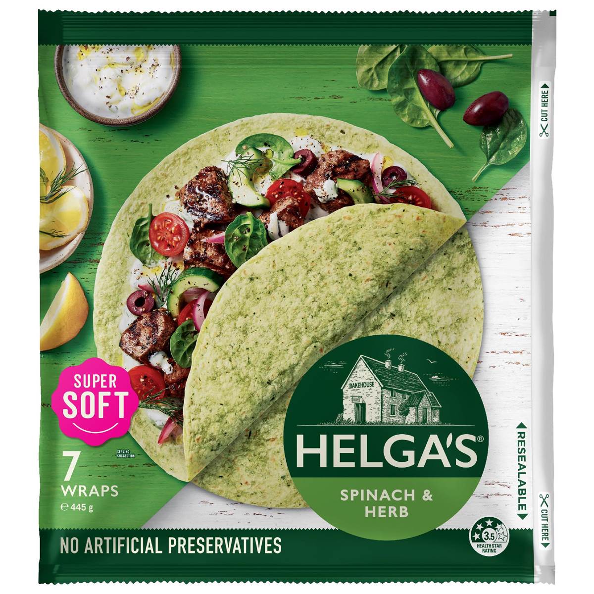 Helga's Wraps Spinach & Herb 