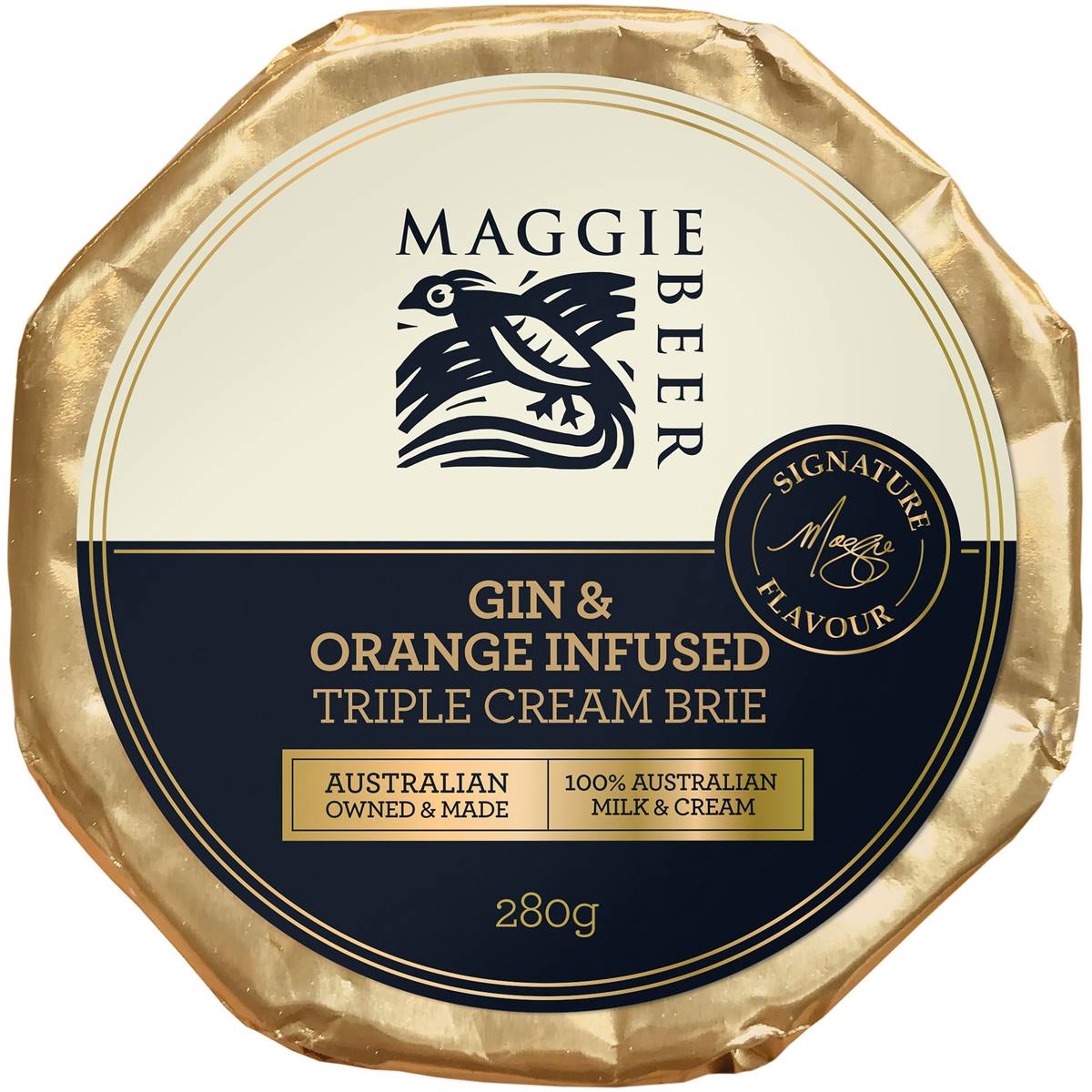 Maggie Beer Gin & Orange Infused Triple Cream Brie 280g Woolworths