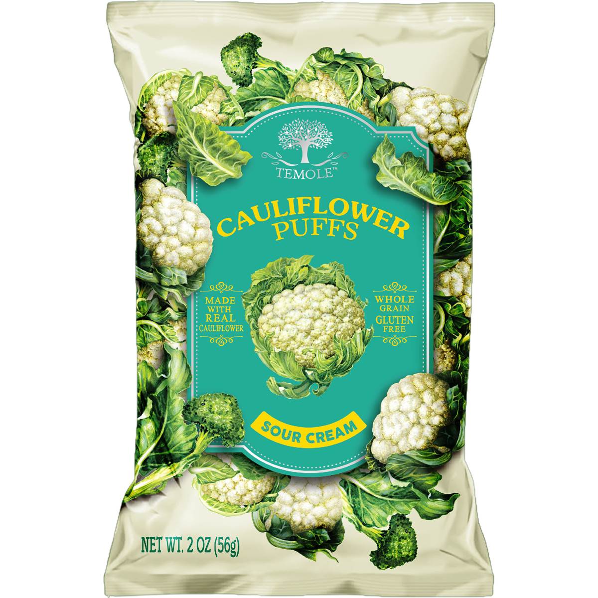 Temole Cauliflower Puff Sour Cream 56g Woolworths