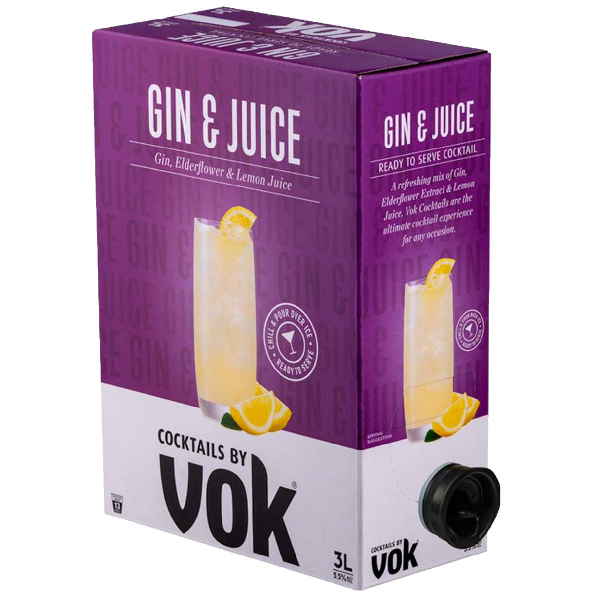 Vok Gin & Juice Cask 3l Woolworths