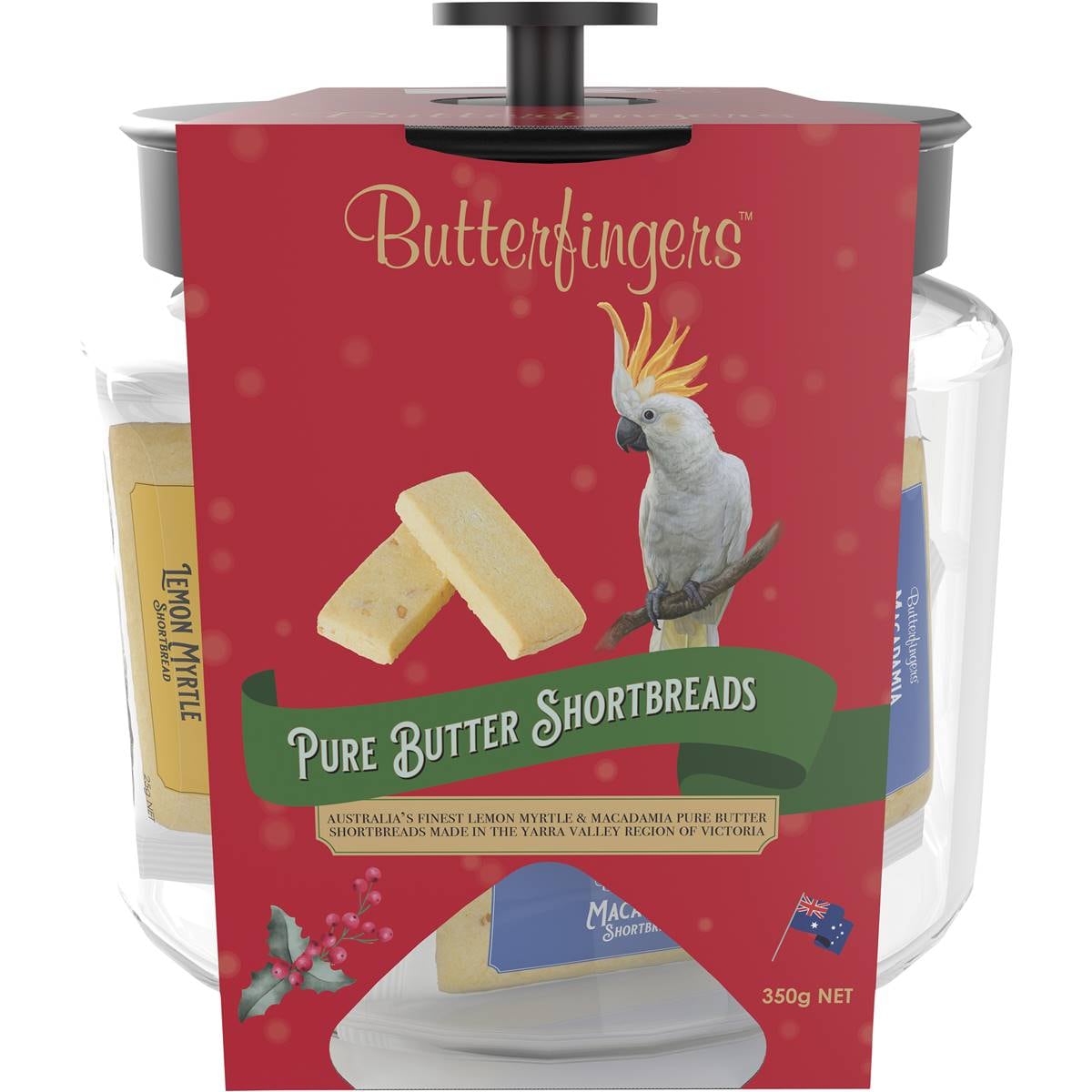 Butterfingers Shortbread Biscuit Assorted Gift Jar 350g Woolworths