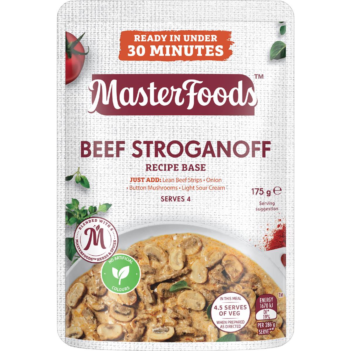 Masterfoods Recipe Base Beef Stroganoff 175g Woolworths