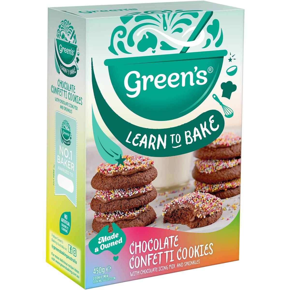 Green's Learn To Bake Chocolate Confetti Cookies 450g Woolworths