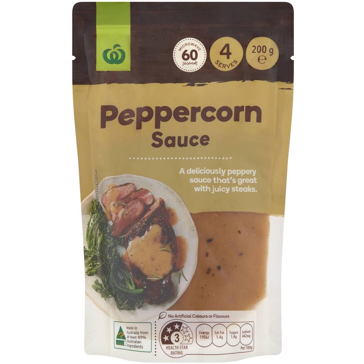 Woolworths Peppercorn Sauce 