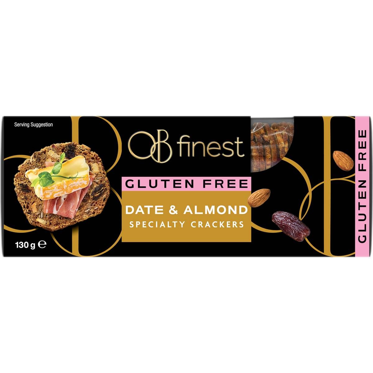 Ob Finest Gluten Free Date & Almond Crackers 130g Woolworths