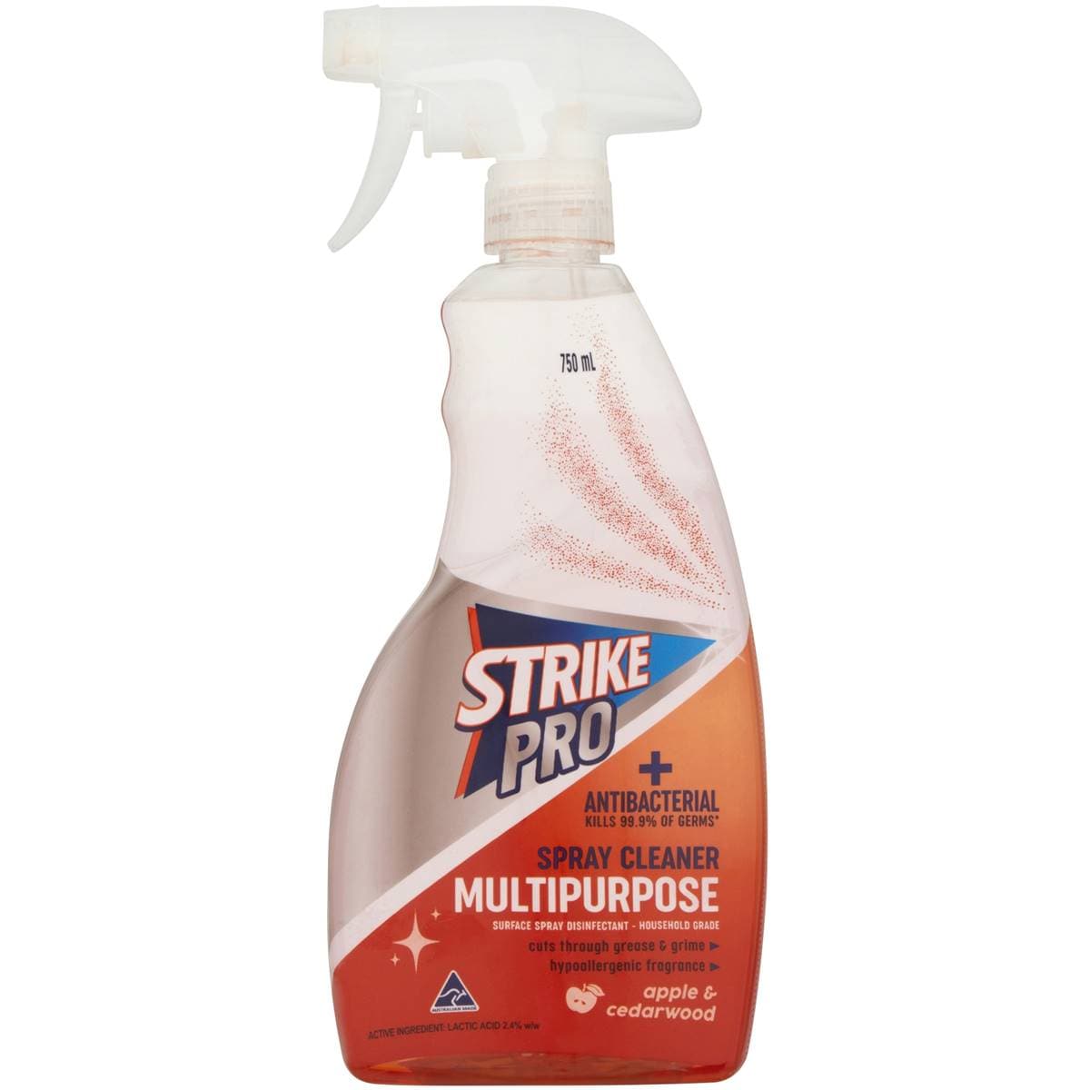 Strike Pro Multipurpose Cleaner Spray Antibacterial 750ml Woolworths