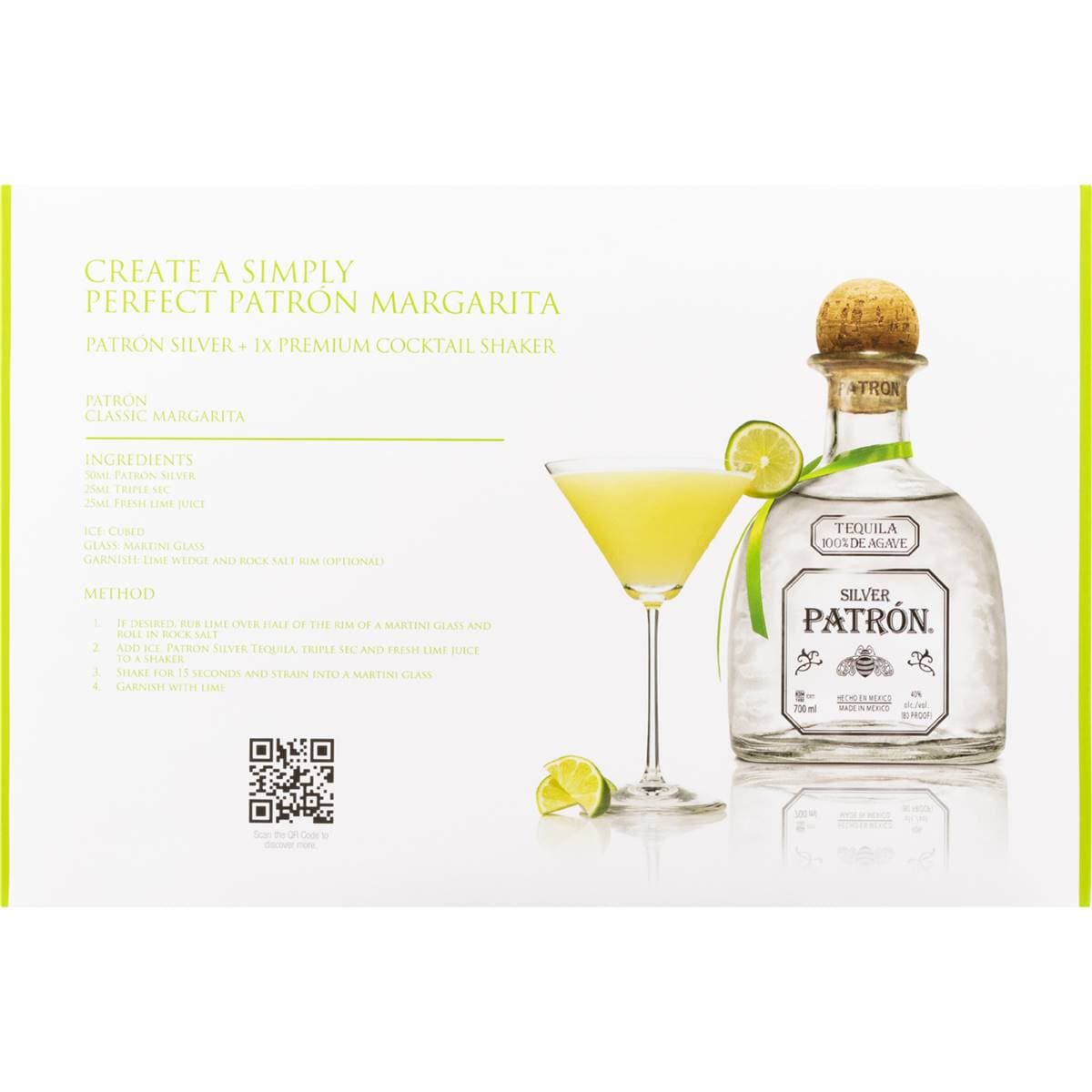 Patron Silver Tequila & Margarita Cocktail Shaker Each Woolworths