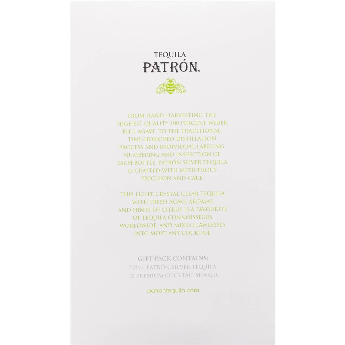 Patron Silver Tequila & Margarita Cocktail Shaker Each Woolworths