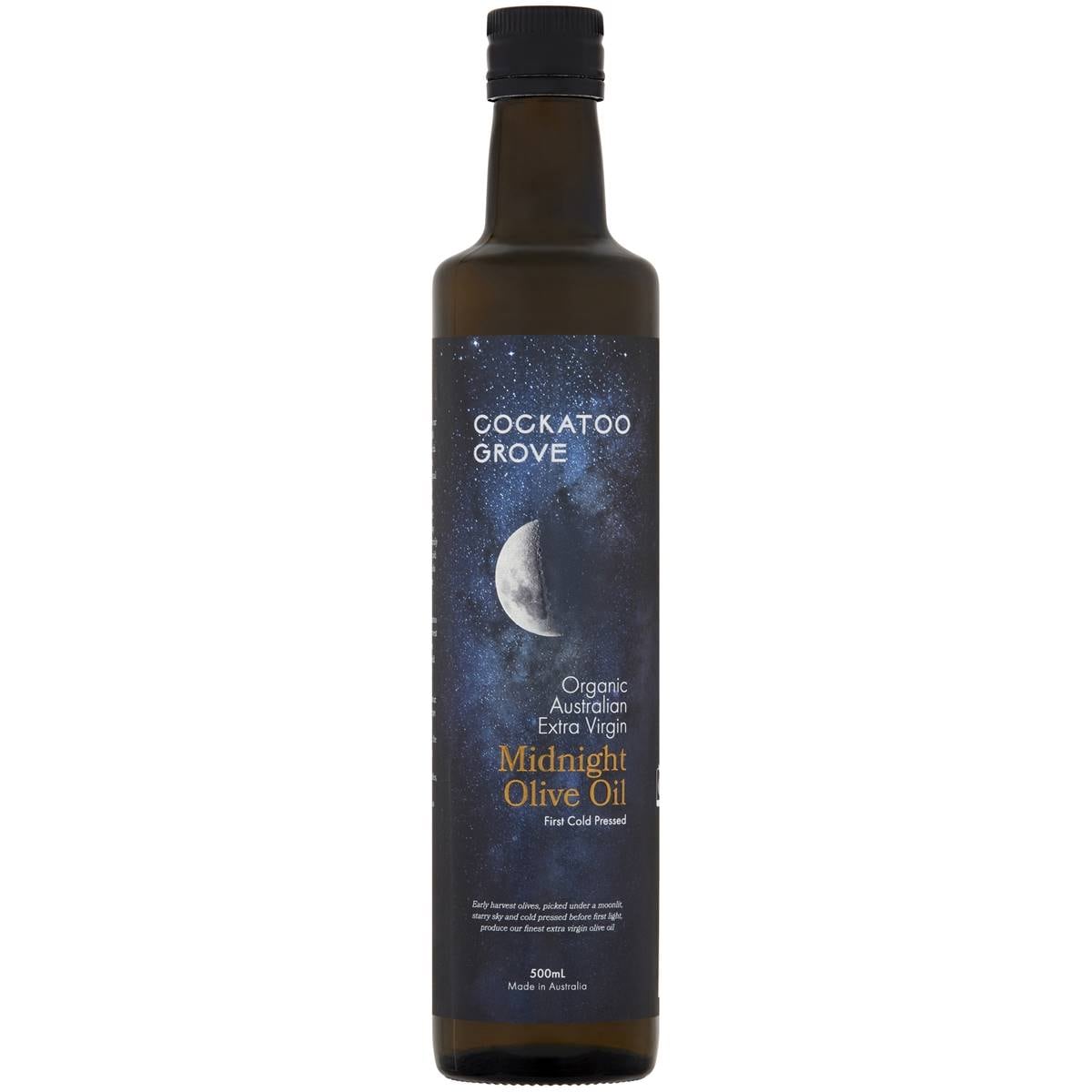Cockatoo Grove Organic Midnight Harvest Extra Virgin Olive Oil 500ml