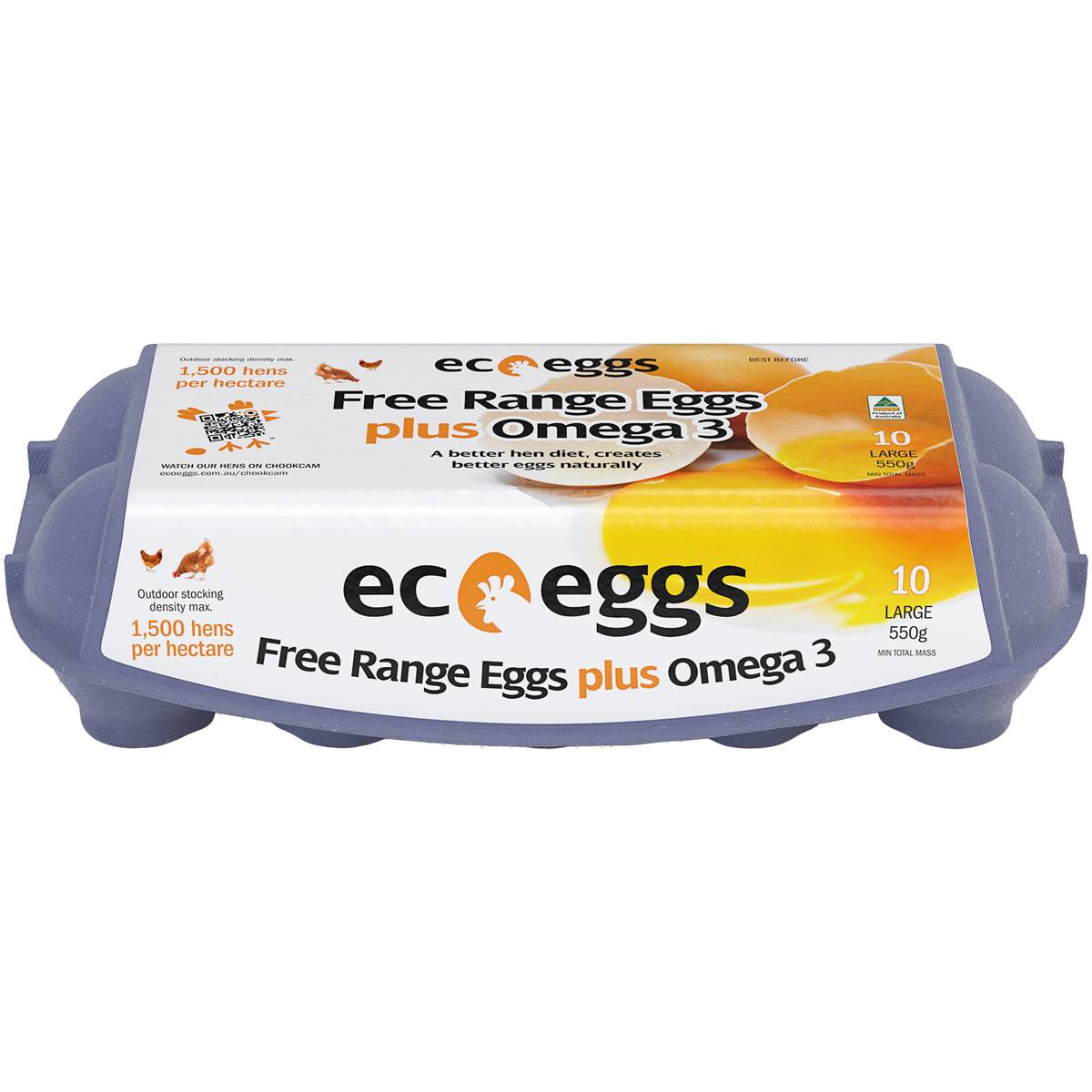 Ecoeggs 10 Large Free Range Eggs 550g Woolworths