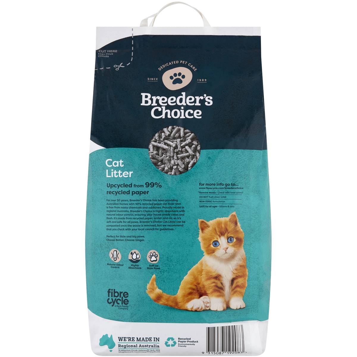 Breeders Choice Paper Cat Litter 24l | Woolworths